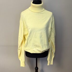 Vintage Brooks Brothers Sea Island Cotton Turtleneck USA butter Yellow Size L